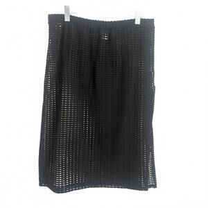 Mynah | Long Black Crochet Side Tie Swimsuit Cover Up Size XXL